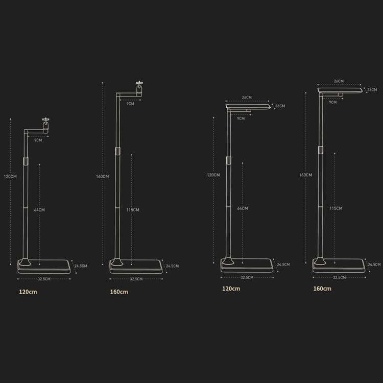 Xiaotian Household Floor-standing Hidden Projector Telescopic Bracket, Spec: 1.2m Bend Model