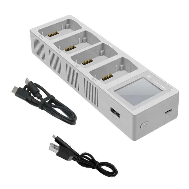 For DJI Mini 4 Pro / Mini 3 Pro / Mini 3 YX Four-Way Color Screen Charger Battery Manager(Light G...