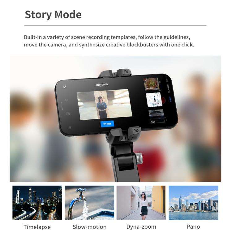 TokQi Q18 Desktop Wireless Remote Control Handheld Gimbal Stabilizer Fill Light Selfie Stick Trip...