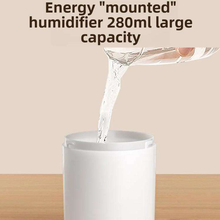 Desktop Dual Port Humidifier Portable Mini Air Purifier With Nightlight, Color: Beige