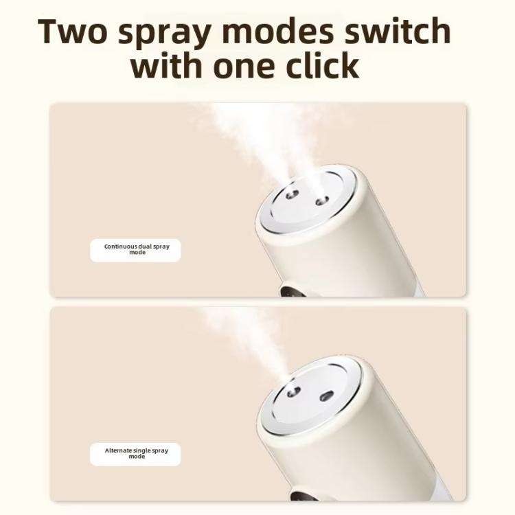 Desktop Dual Port Humidifier Portable Mini Air Purifier With Nightlight, Color: Beige