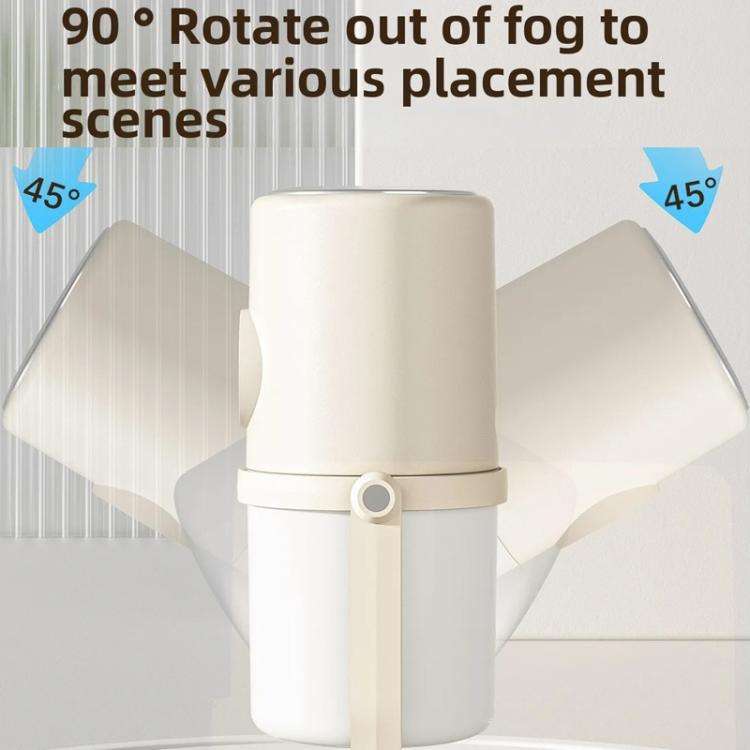 Desktop Dual Port Humidifier Portable Mini Air Purifier With Nightlight, Color: Beige