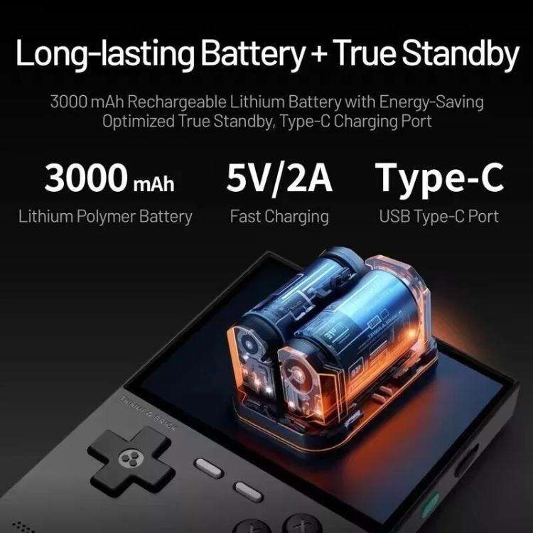 TRIMUI BRICK Open Source Pocket Console Portable Wireless Bluetooth HD Retro Arcade, Size: 64G(Wh...