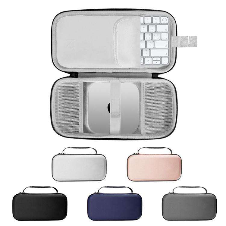 For Mac Mini M4 / M4 Pro Storage Bag Carrying Case Can Store Keyboard, Mouse(White)