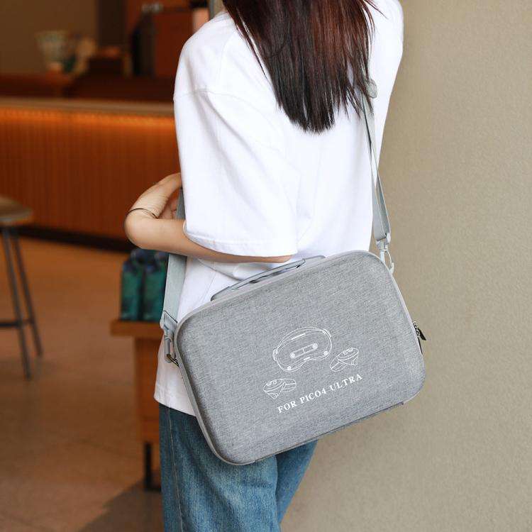 For PICO 4 Ultra BKANO P4U-001 VR Glasses Organizer Handheld Shoulder Bag(Black)