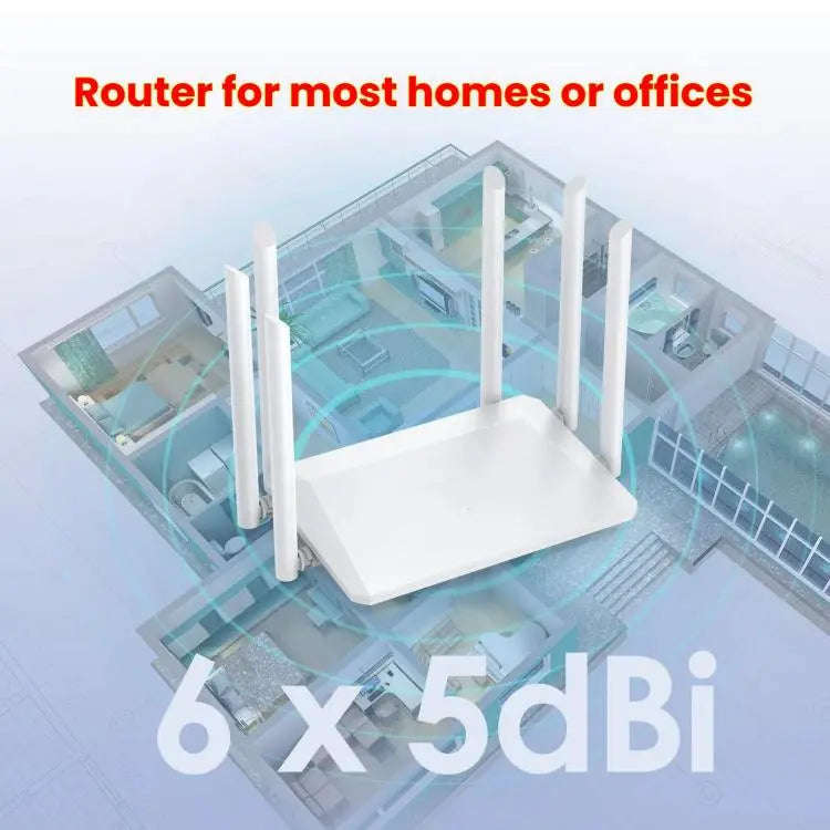 Urant 1200Mbps Wireless Router Supports AP Broadband Dial-up With 6x5dB Antenna US Plug