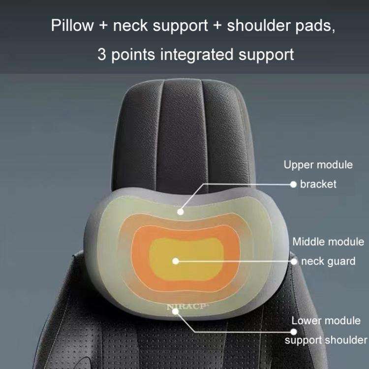 Car Mmemory Foam Support Driving Cushion, Color: Black Lumbar Support