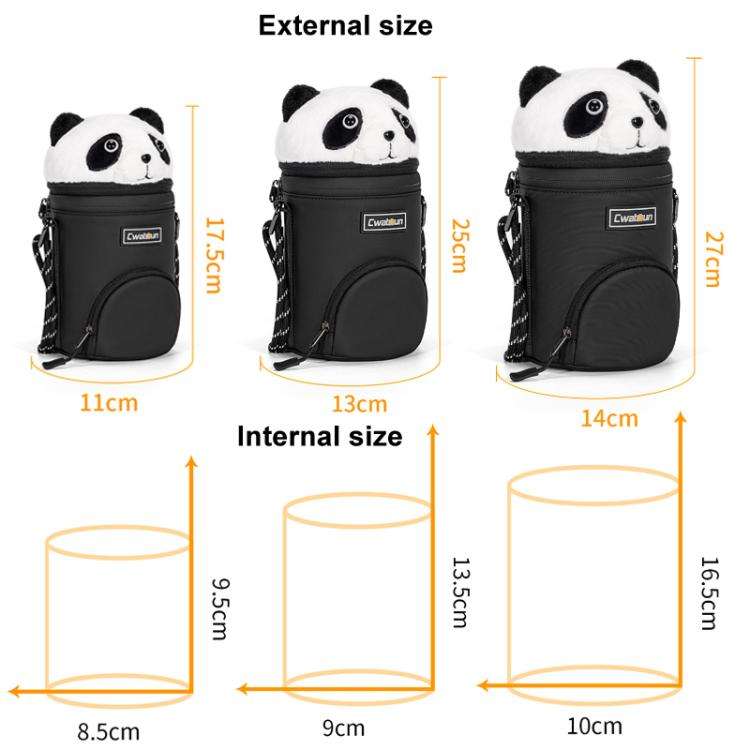 Cwatcun D162 Medium Camera Lens Cylinder Cartoon Panda Camera Lens Protective Cover