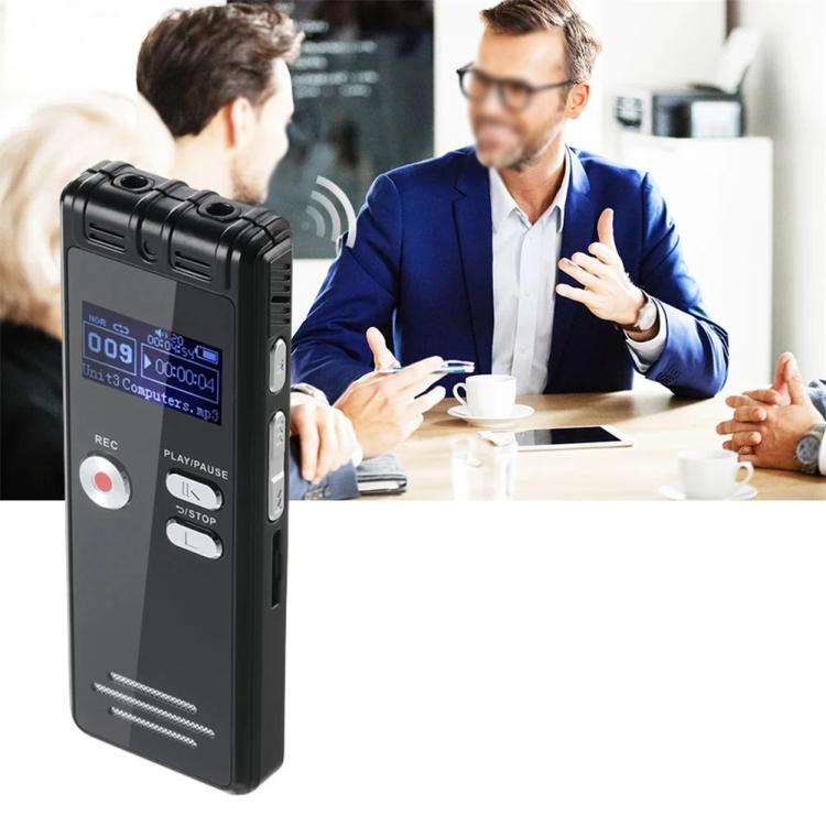 SK6 0.8-inch LED Screen Interview Recorder USB Rechargeable MP3 Player Without Memory