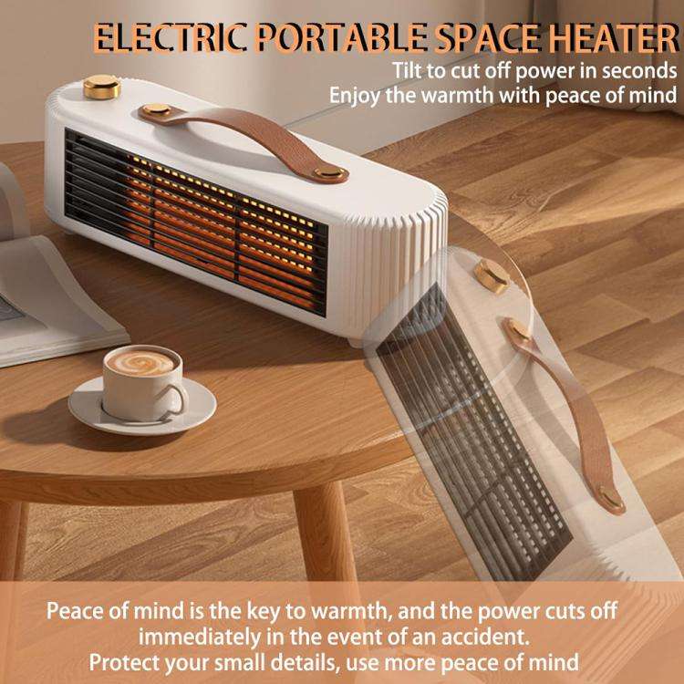 FS007 800W Home Desktop Heater Large Area PTC Heating Device, Spec: EU Plug(White)