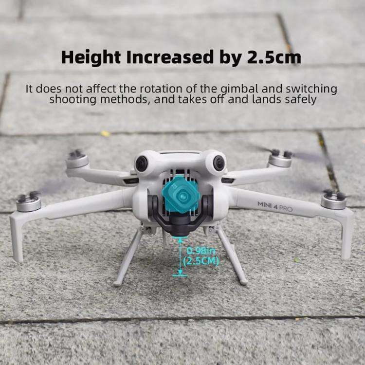 For DJI Mini 4 Pro BRDRC Booster Landing Gear Folding Strap Kickstand(Gray)