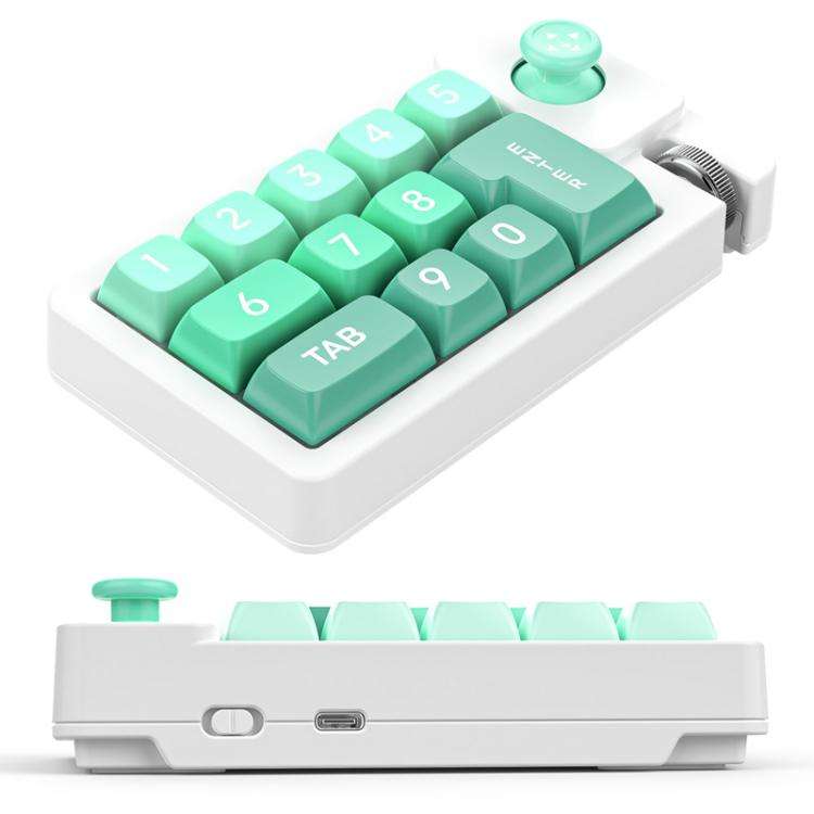 MKESPN K810 Joystick RGB Backlight Hot Swap Macro Customized Wired Mechanical Gaming Keyboard(Green)