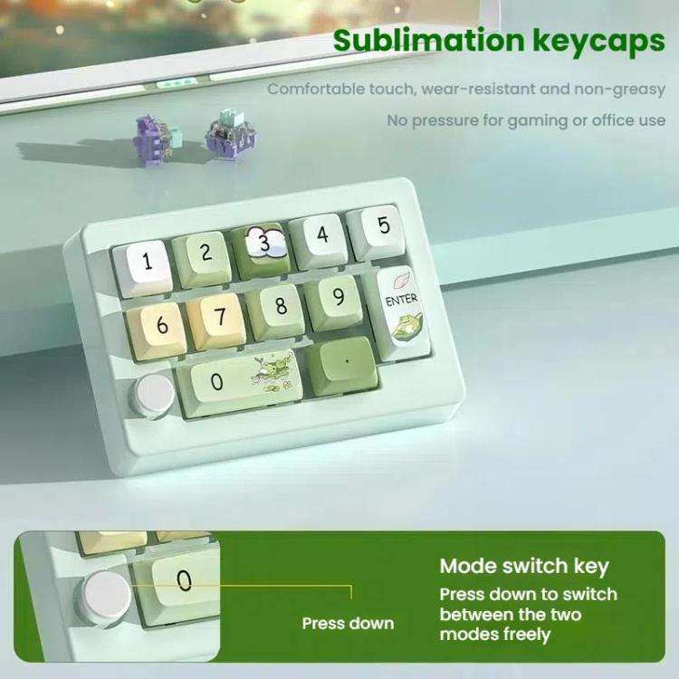 MKESPN W908 Wireless Tri-Mode Hot-Swappable Macro-Defined RGB Backlit Gaming Mechanical Keypad(Wh...