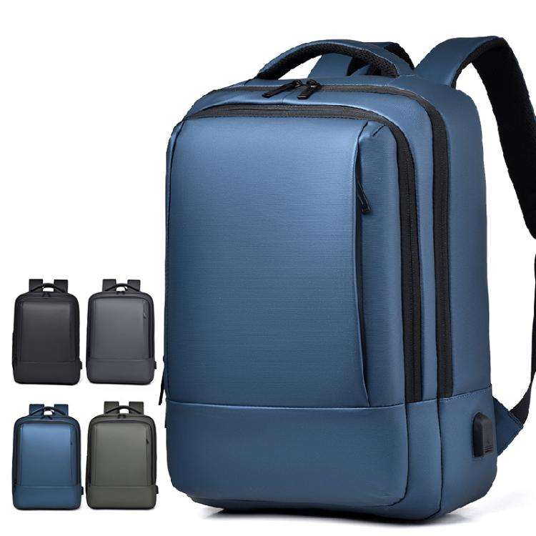 OUMANTU 2103 Large Capacity Multi-Compartment Waterproof Laptop Backpack With USB Port(Gray)