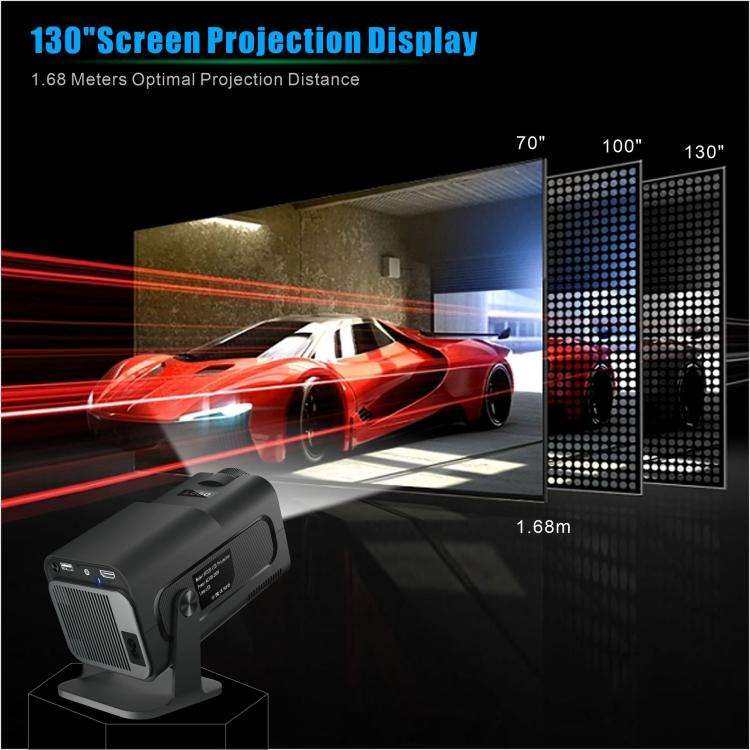 HY320 Game Projector Android 11 System With Wireless Gaming Controller 720P Home Theater(UK Plug)