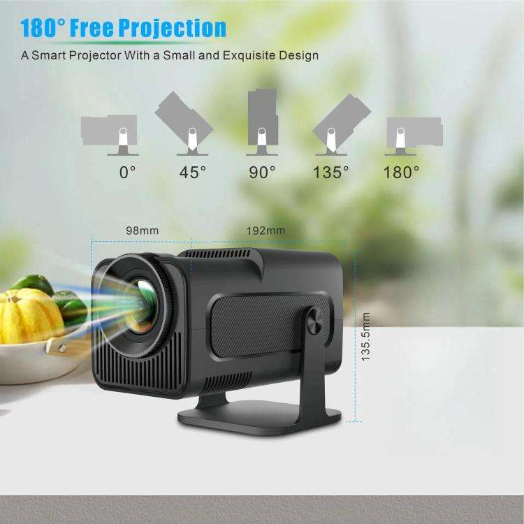 HY320 Game Projector Android 11 System With Wireless Gaming Controller 720P Home Theater(UK Plug)