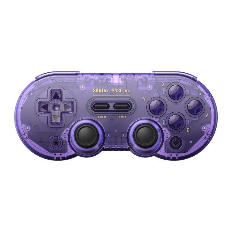 8BitDo SN30 Pro Retro Special Edition Translucent Wireless Bluetooth Multi-Platform Gamepad(Purple)