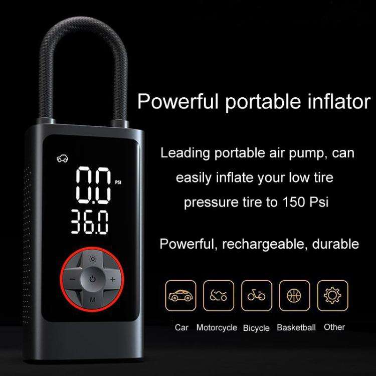 ATJ-004 Smart Wireless Digital Display Portable Car Tire Pump Multi-Function Inflator(Lithium Bat...