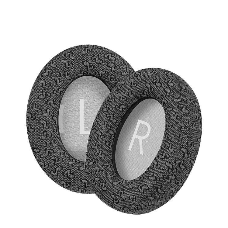 For BOSE NC700 Headphone 1pair Ear Pads Musical Note Design Cloth Ear Cushions(Gray)