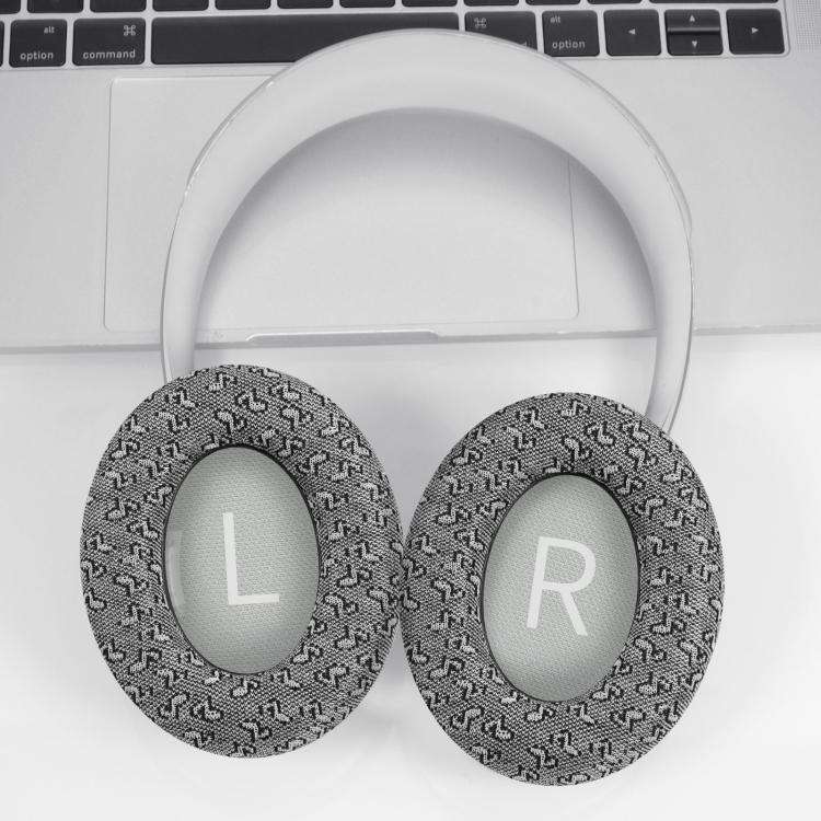 For BOSE NC700 Headphone 1pair Ear Pads Musical Note Design Cloth Ear Cushions(Gray)