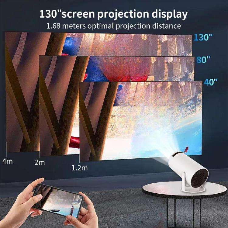 HY300  Game Projector Android 11 System With Wireless Gaming Controller 720P Home Theater(UK Plug)