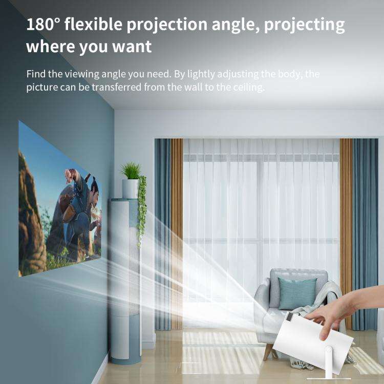 HY300  Game Projector Android 11 System With Wireless Gaming Controller 720P Home Theater(UK Plug)