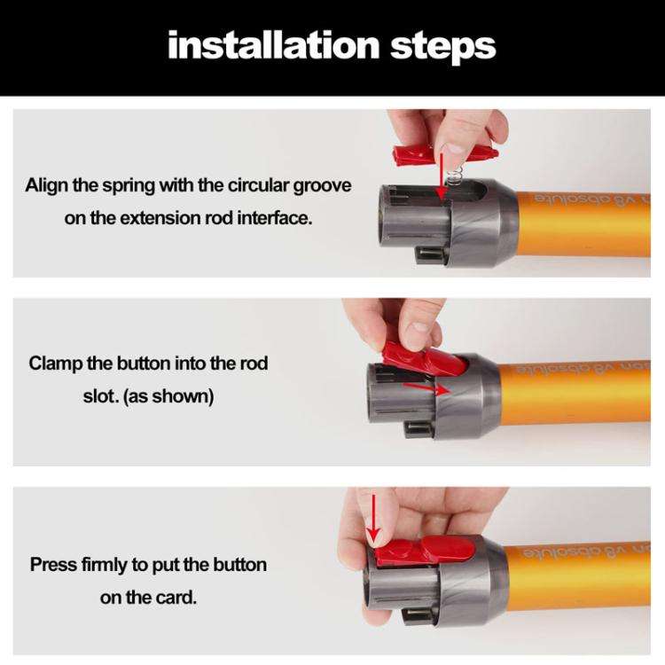 For Dyson Vacuum Cleaners Switch Button Snap Repair Parts With Box, Style: Long Button