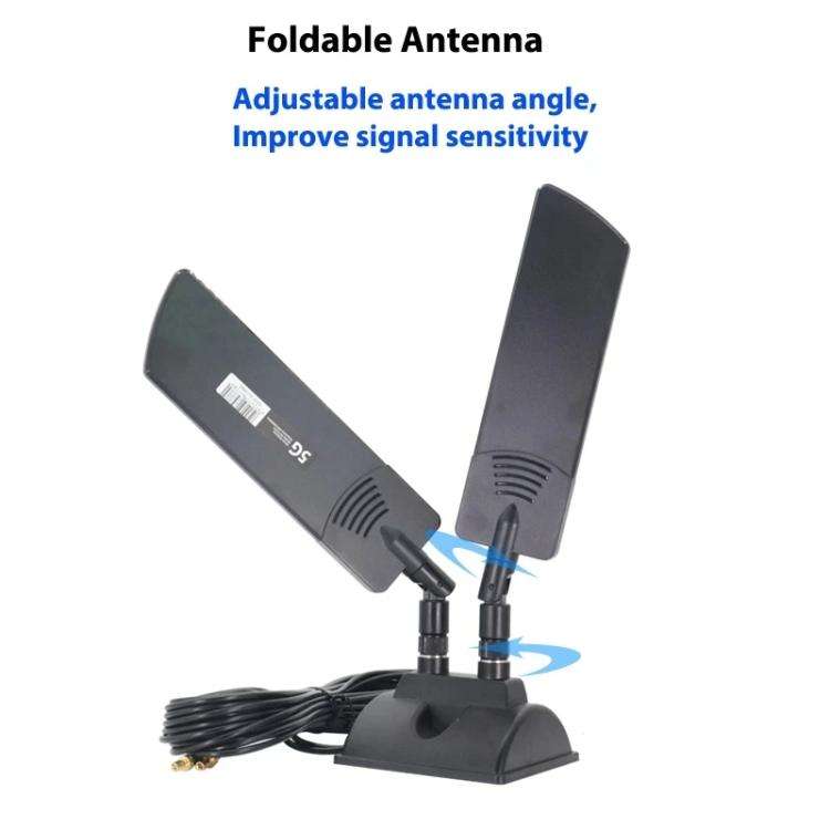 42dbi 5G Router External Antenna Outdoor Long Range WiFi Signal Coverage Booster, Spec: TS9 White