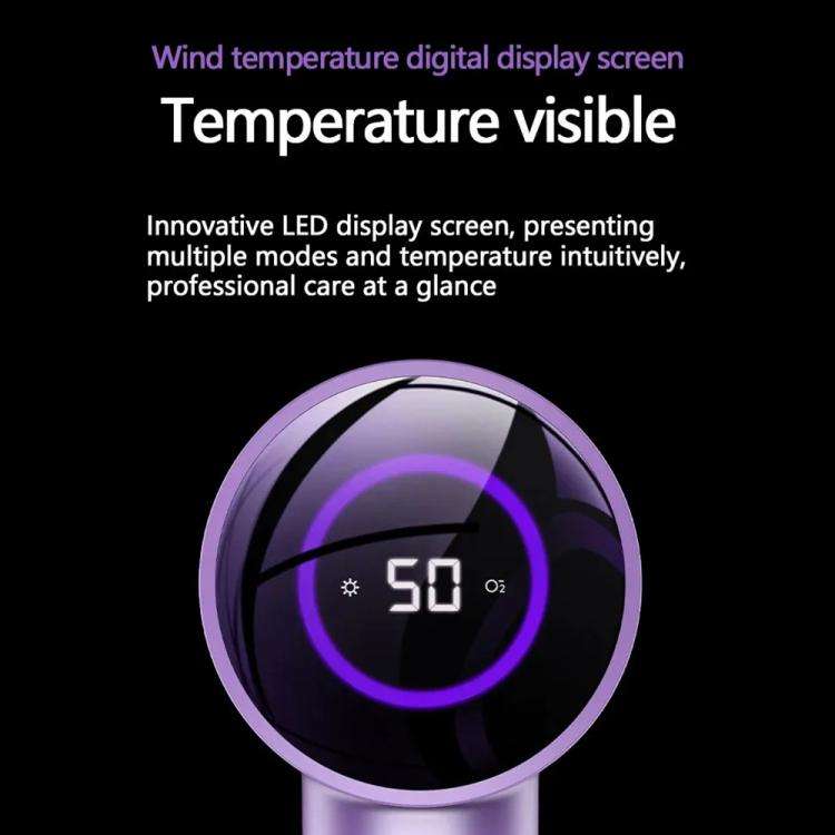 D3 110000 High Speed Smart Constant Temperature Negative Ion Hair Dryer, Color: EU Plug  Gray