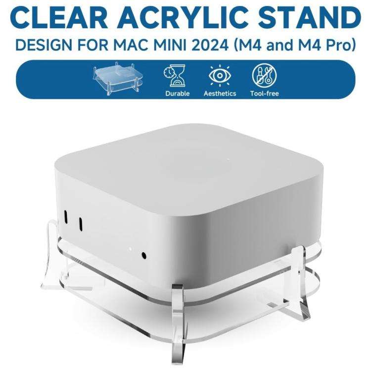 For MAC Mini M4 Desktop Acrylic Storage Bracket(YX146)