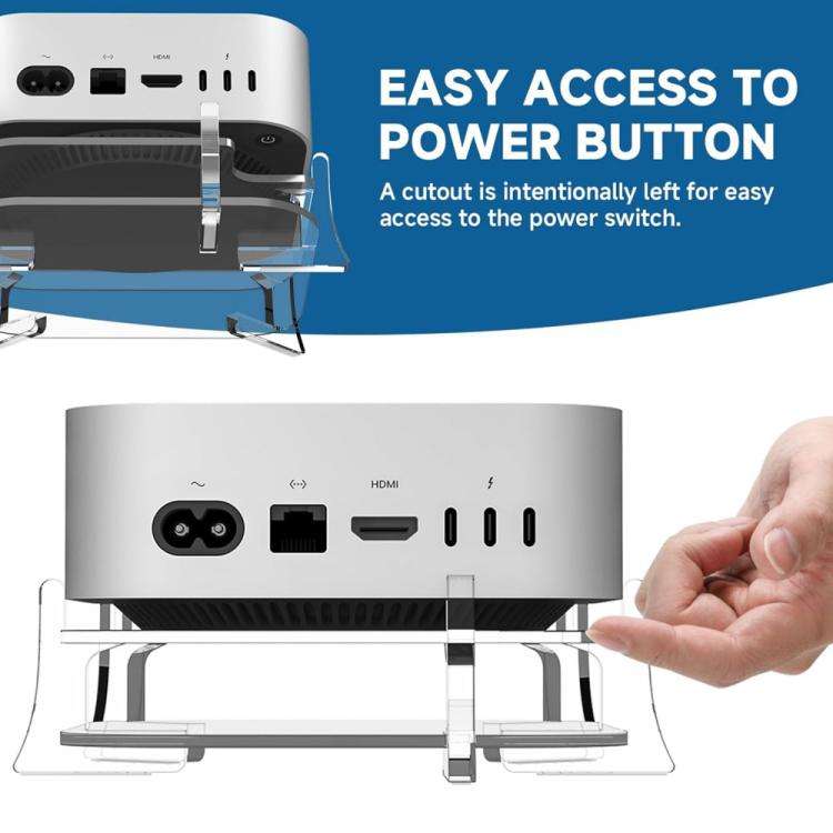 For MAC Mini M4 Desktop Acrylic Storage Bracket(YX146)