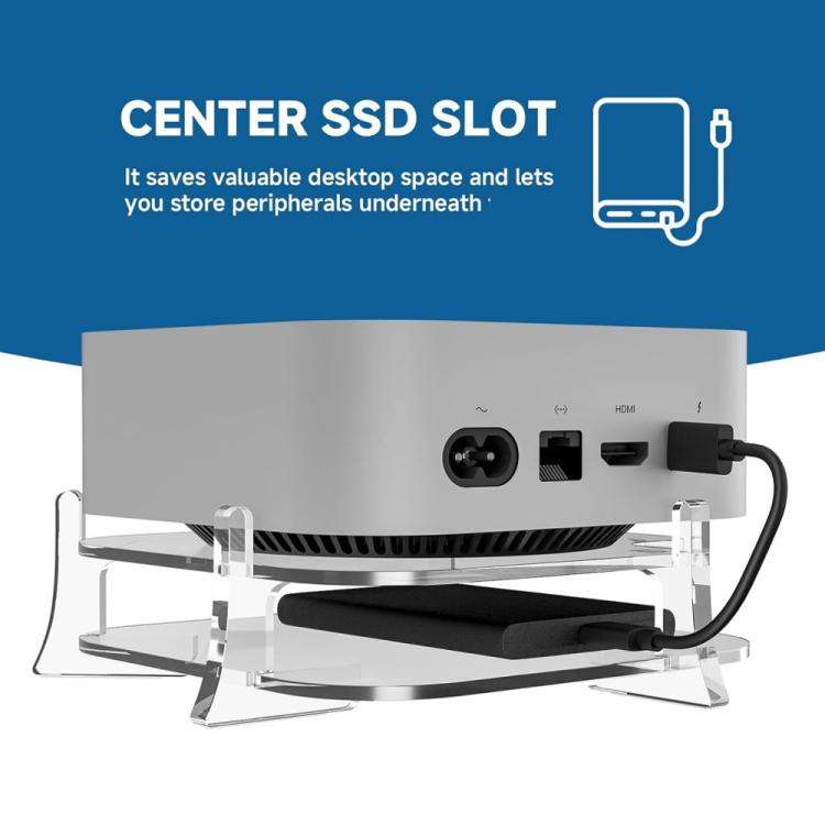 For MAC Mini M4 Desktop Acrylic Storage Bracket(YX146)