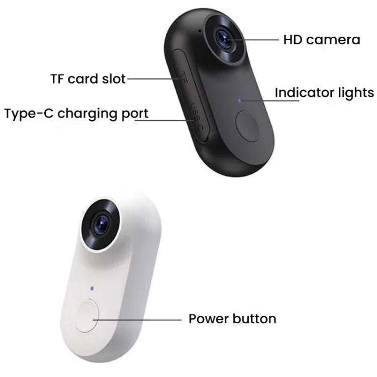 Pet Recorder With Collar Cat Dog View Camera, Size: WiFi No Memory Card(White)