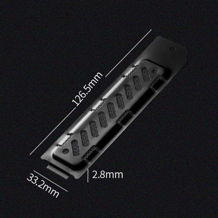 For PS5 Slim / PS5 Pro M.2 SSD Heatsink Dust Cover Expansion Slot Radiator(Black)