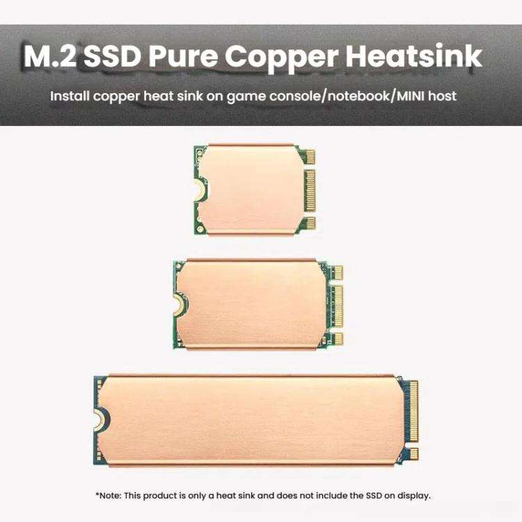 FinalCool M.2 2242 Pure Copper SSD Heat Sink for Game Consoles / Laptops / Mini Hosts