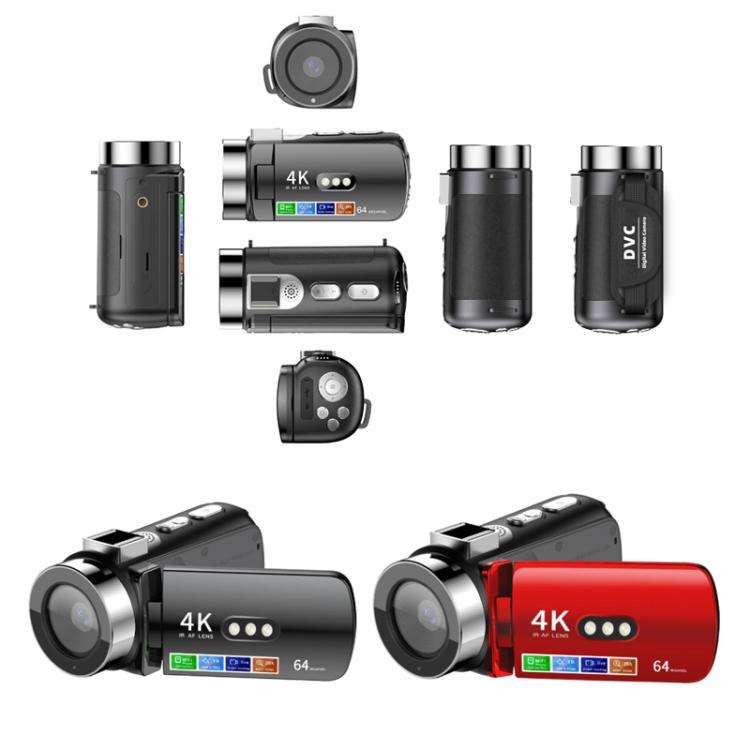 WiFi HD 4K Lightless Colorful Night Vision Digital Video Camera, Color: Black + Bracket