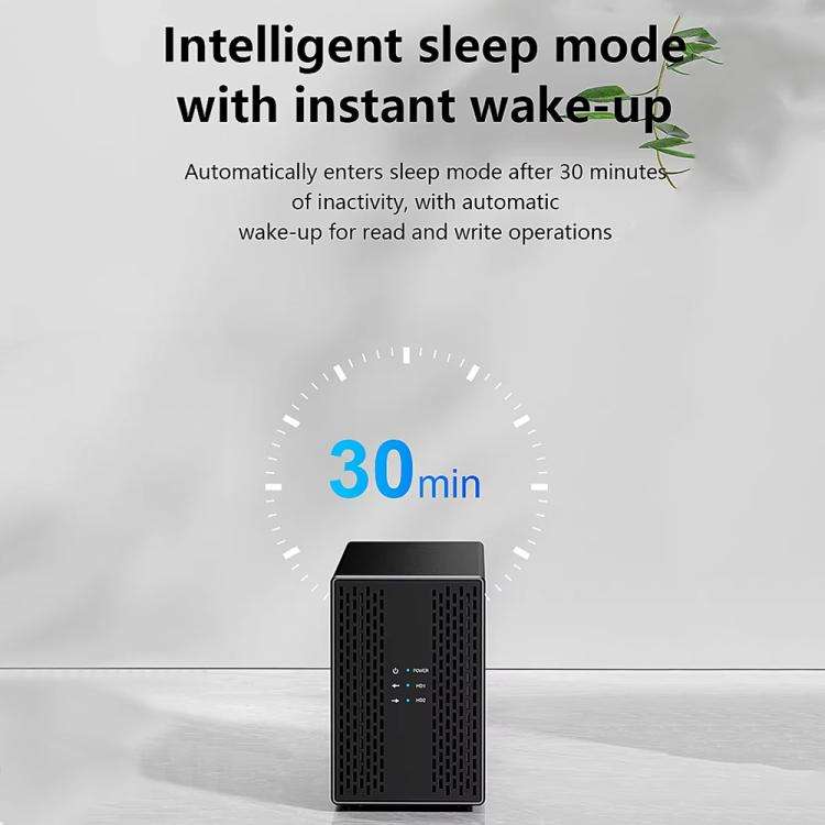 Blueendless DB3502F USB3.0/Type-C Non-array 2.5/3.5-inch Dual-Bay Mobile Hard Disk Box(AU Plug)