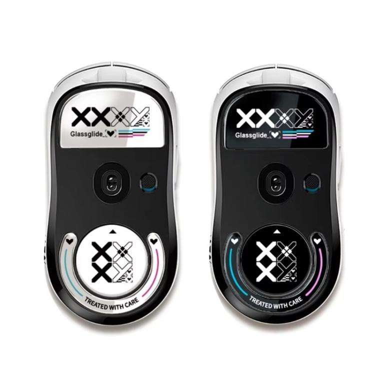 For Logitech GPW Glass Mouse Feet Stickers Anti-Slip Mouse Glide Skates(Printed Black)