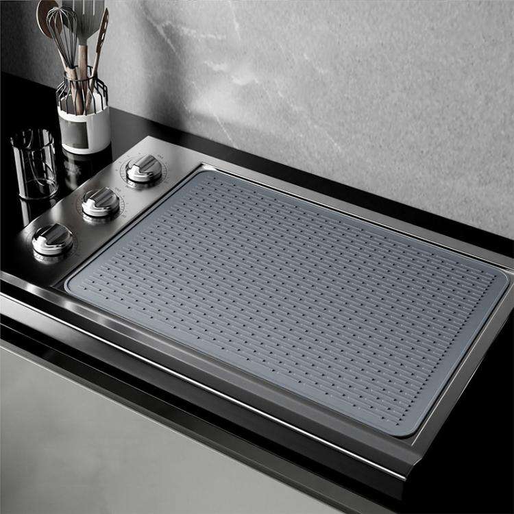 76 x 53 x 0.25cm Multifunctional Silicone Stovetop Thermal Protection Mat Under Sink Drainage Pad...