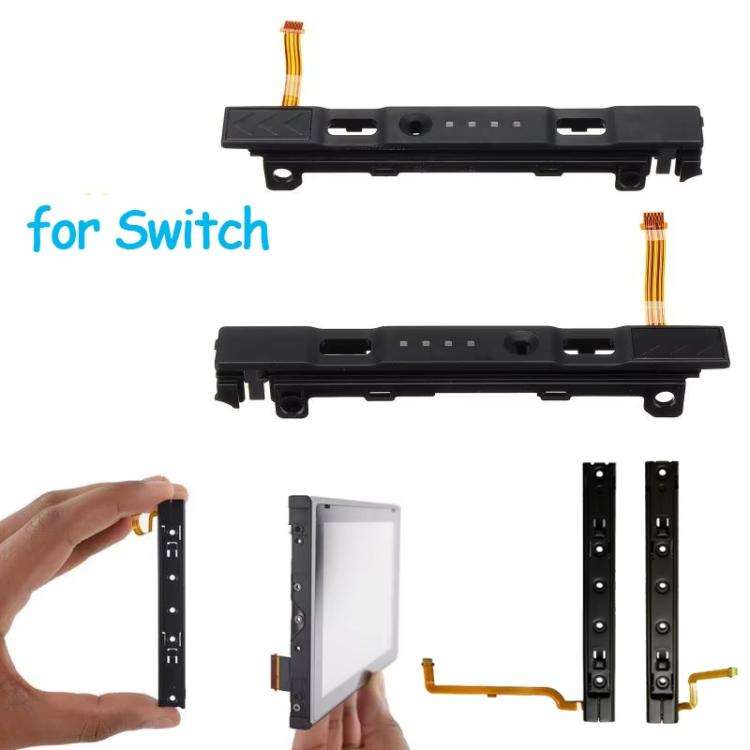 For Nintendo Switch Console 1pair Slide Rail With Tool Set NS Repair Parts(Black)