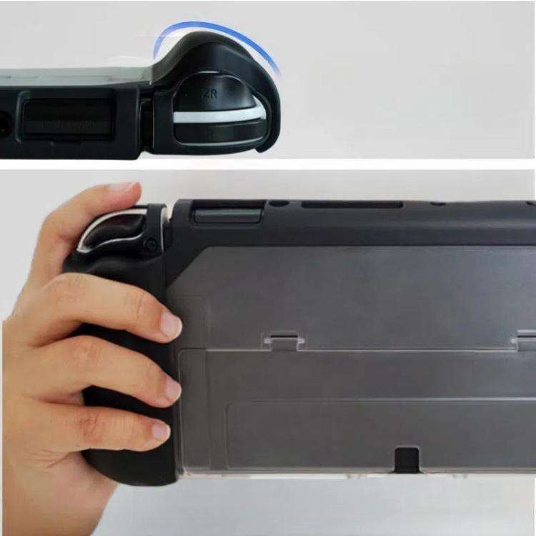For Nintendo Switch OLED / Joy-Con 2 In 1 Protective Case TPU Cover Support(Black)