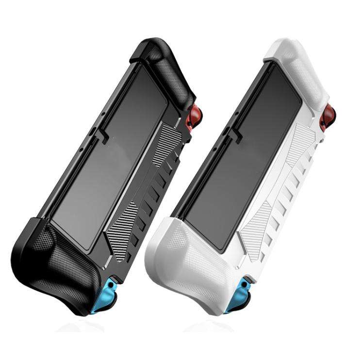For Switch OLED Console TPU Protective Cover Integrated Shell With 2 Game Card Slots(Black)
