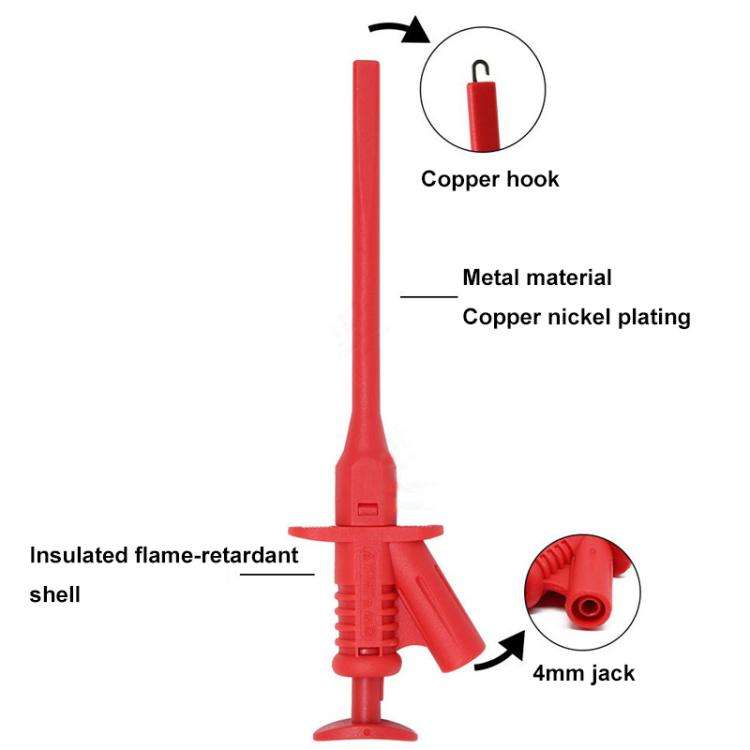 Multimeter Test Hook 4MM Banana Jack Probe Digital Meter Telescopic Probe Hook(BC0012005400)
