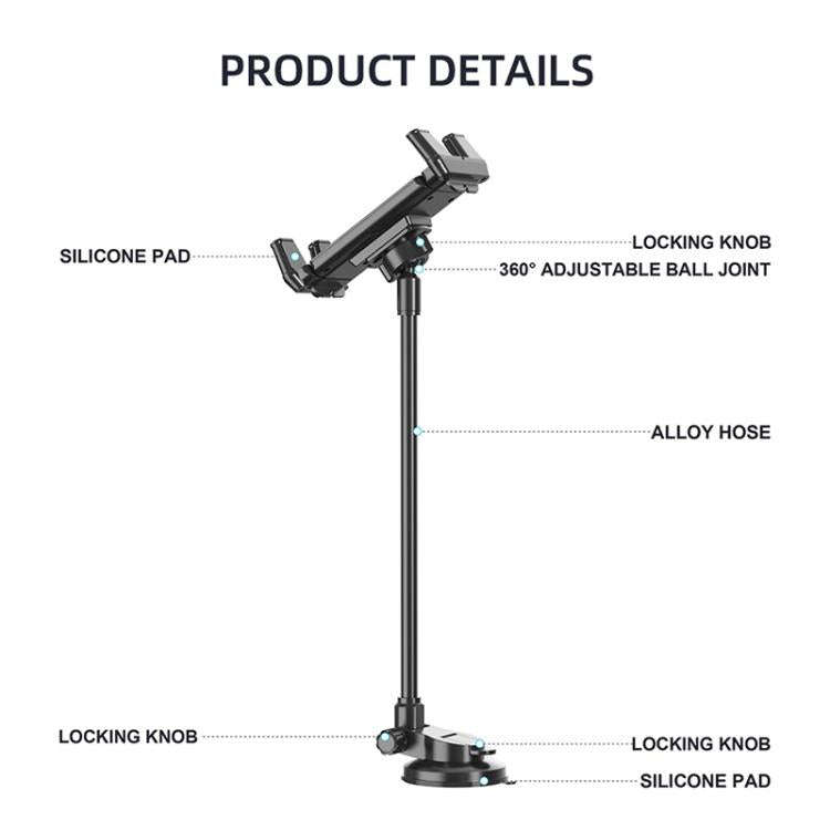 Car Suction Cup Extended Hose Universal Cell Phone Tablet Holder