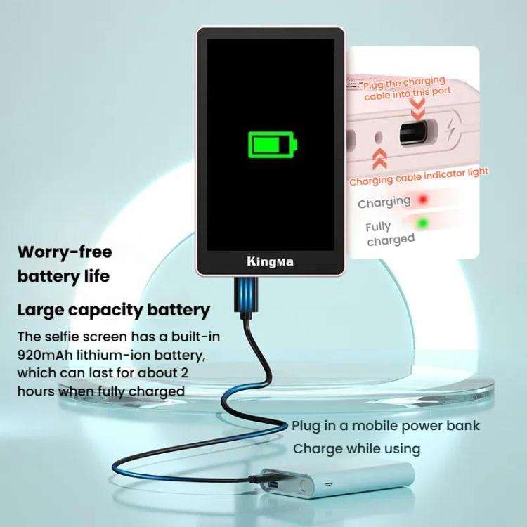 KingMa PH02 MAX Mobile Phone MagSafe Display Screen Selfie Live Streaming Phone Rear Camera(Pink)