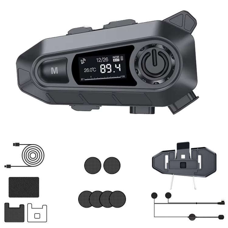 A1 IP67 Waterproof Motorcycle Helmet Noise Reduction Bluetooth Headset, Spec: Hard Mic