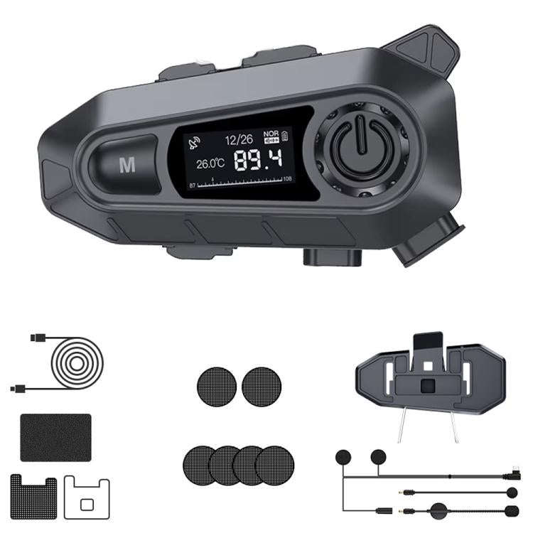 A1 IP67 Waterproof Motorcycle Helmet Noise Reduction Bluetooth Headset, Spec: Soft and Hard Mics