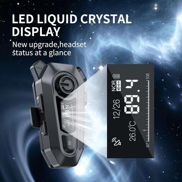 A1 IP67 Waterproof Motorcycle Helmet Noise Reduction Bluetooth Headset, Spec: Soft and Hard Mics