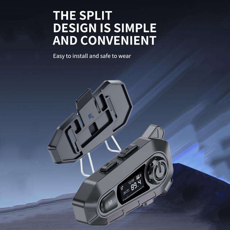 A1 IP67 Waterproof Motorcycle Helmet Noise Reduction Bluetooth Headset, Spec: Soft and Hard Mics