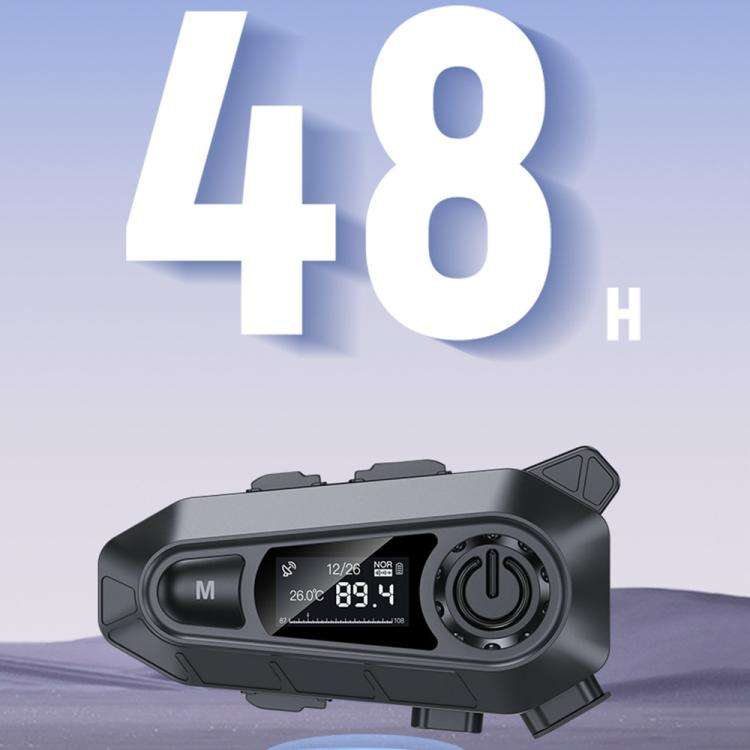 A1 IP67 Waterproof Motorcycle Helmet Noise Reduction Bluetooth Headset, Spec: Soft and Hard Mics